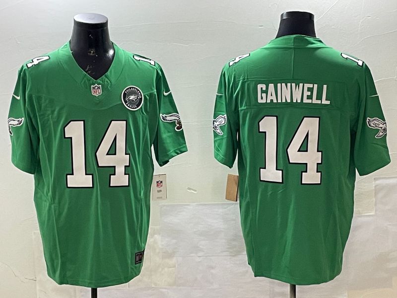 Men Philadelphia Eagles #14 Gainwell Green three generations 2025 Nike Vapor Limited NFL Jersey style 3->philadelphia eagles->NFL Jersey